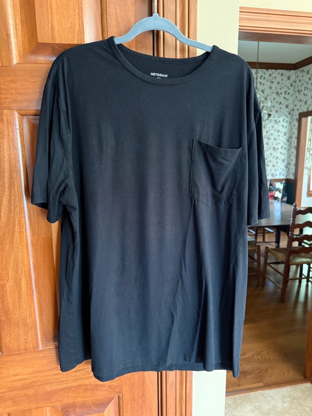 Netdraw Men's Black Short Sleeve Pocket Tee